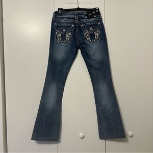 Miss Me Embellished Pocket Bootcut Jeans | Y2K Denim